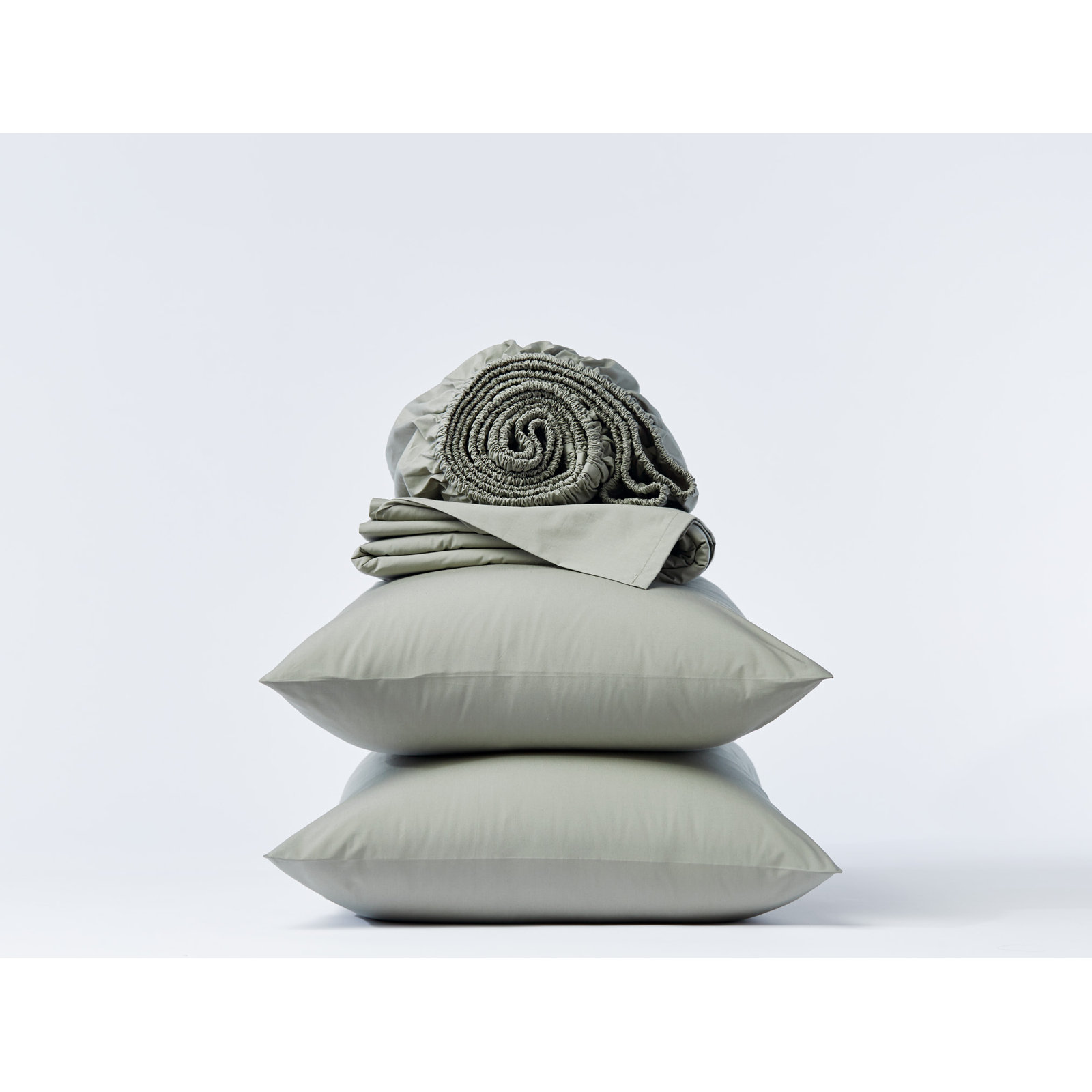 100% Cotton Percale Fitted Sheet, King Fitted Sheet, Stone