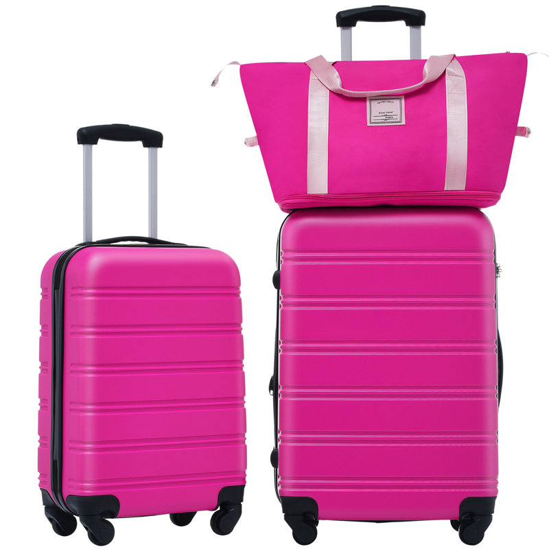 Valise Hardshell 2 pièces + valise à roulettes avec serrure TSA