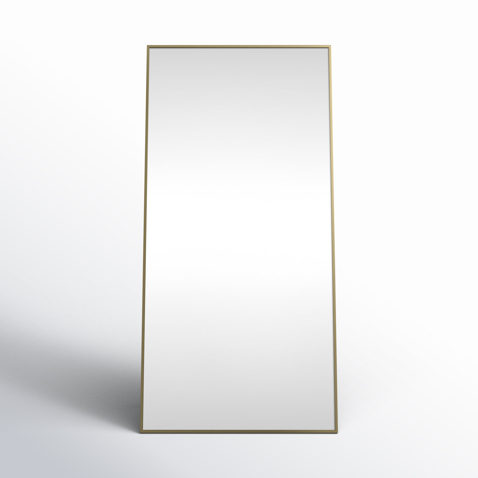 Sabine Metal Rectangle Floor Mirror, 72" x 36", Brass