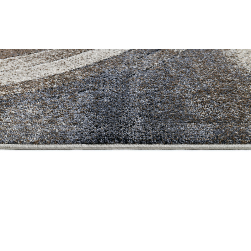 Tapis beige moderne Alloy Collection, 7 pi 10 po x 10 pi 10 po