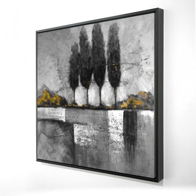 Industrial Lanscape With Trees Print On Canvas