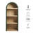 Caleb 4 Arched Display Shelf Bookcase In Hunter Green-2020106180