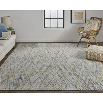 Performance Viscose Abstract Indoor Rug