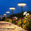 Éclairage de jardin solaire imperméable jusqu'à 12 heures, lumière de jardin ronde pour cour de jardin