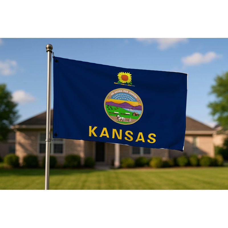 Drapeau de l'État du Kansas - Drapeau