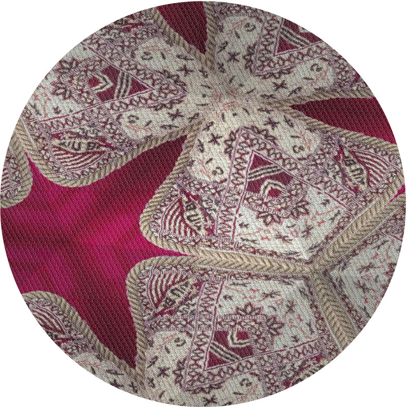 Geometric Indoor Rug, Round 8'