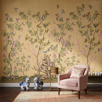Papier peint parchemin beige