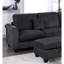 Canapé d'angle contemporain 3 pièces avec méridienne à droite, méridienne à gauche avec rangement et coussins assortis pour salon. Ensemble de 3 pièces moderne avec jeté de canapé.