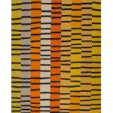 Striped Area Rug in Brown/Yellow
