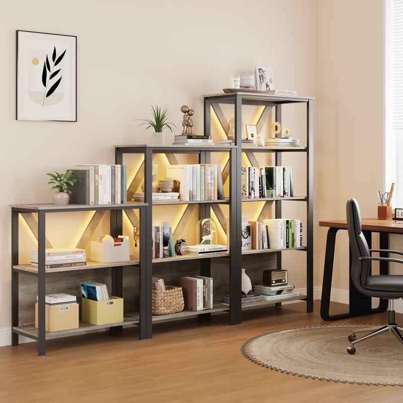 80cm W Metal Bookcase, (4 Shelves) 128cm. H x 80cm. W x 40.13cm. D