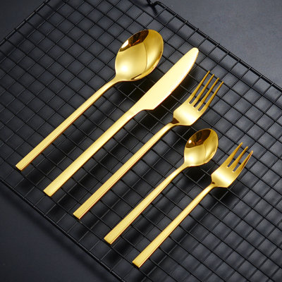 Mcglothin 30 Piece 18/10 Stainless Steel Flatware Set, Service for 6 -  Mercer41, D0E25AB295D14374B8315F4715AECA04