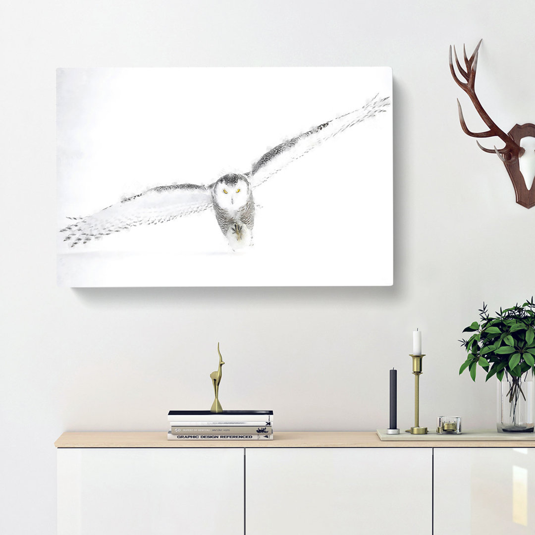 Snowy Owl Painting - Wrapped Canvas