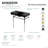 Kingston Brass Imperial 36-Inch Ceramic Console Sink with Stainless Steel Legs (8-Inch, 3-Hole)-100522549