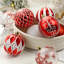 Ensemble de 16 boules de Noël rouges et blanches-1028076407