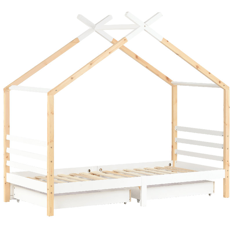 Weatherholt Single (3') 2 Drawer House Beds, Nature
