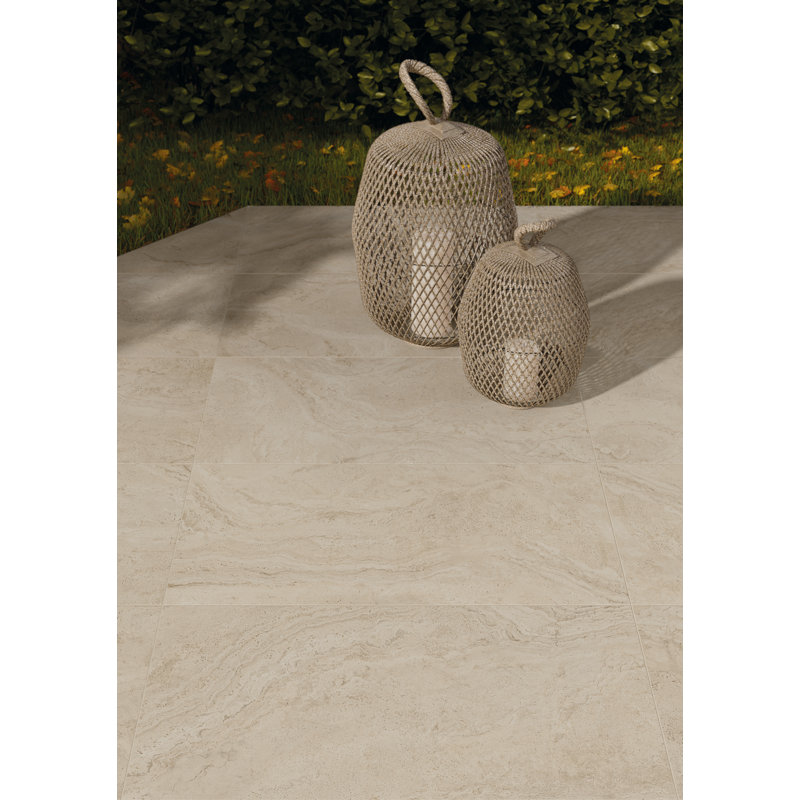 Modern Travertine 12x24 Porcelain Tile, Brown