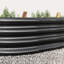 Lit de jardin surélevé ovale en métal Veranika - noir, 91,19 po x 45,78 po x 11,61 po, pour plantes et fleurs, structure, favorise la plantation, favorise la croissance des plantes-121634960-121634963