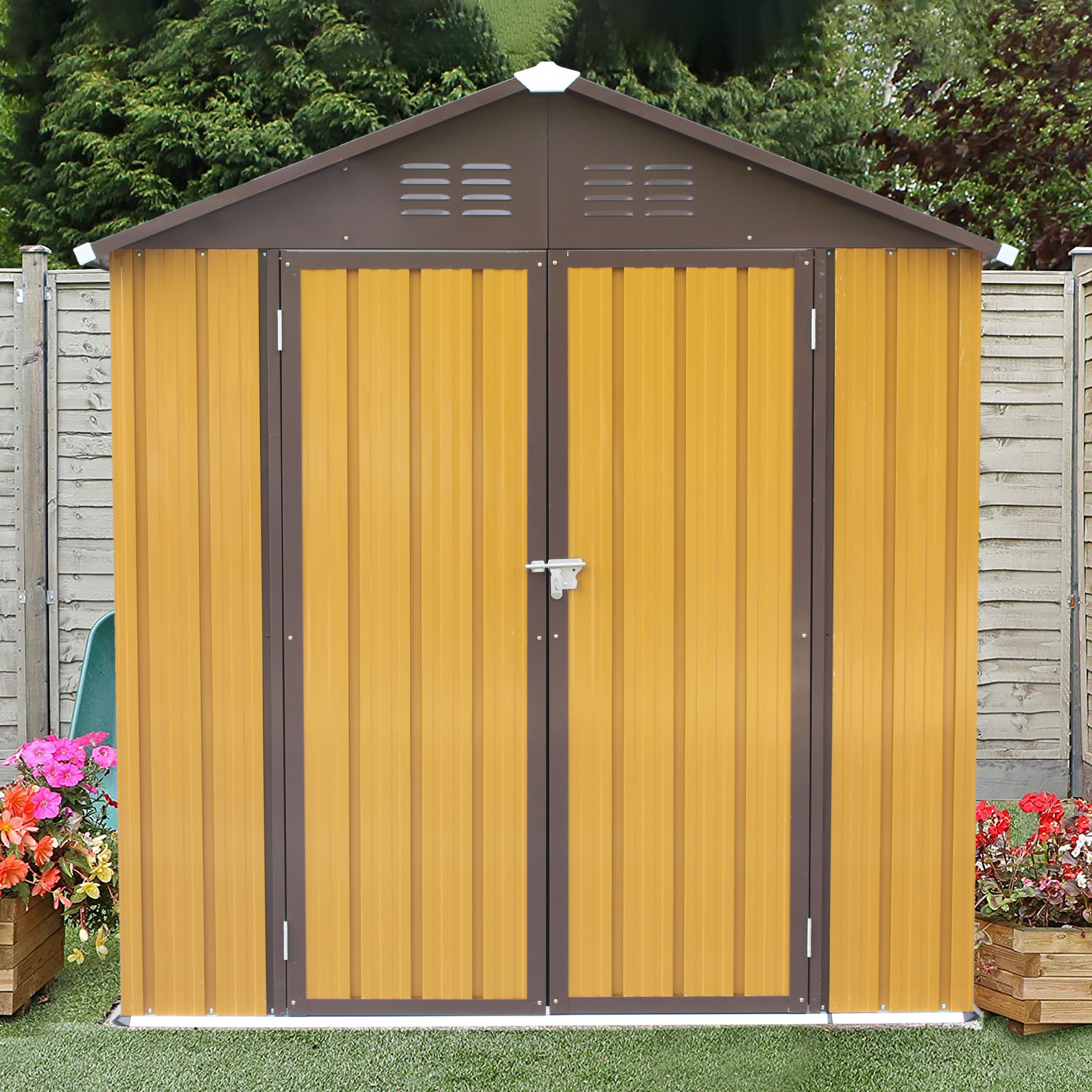 Thanaddo Outdoor 6 ft. W x 4 ft. D Metal Storage Shed & Reviews Wayfair