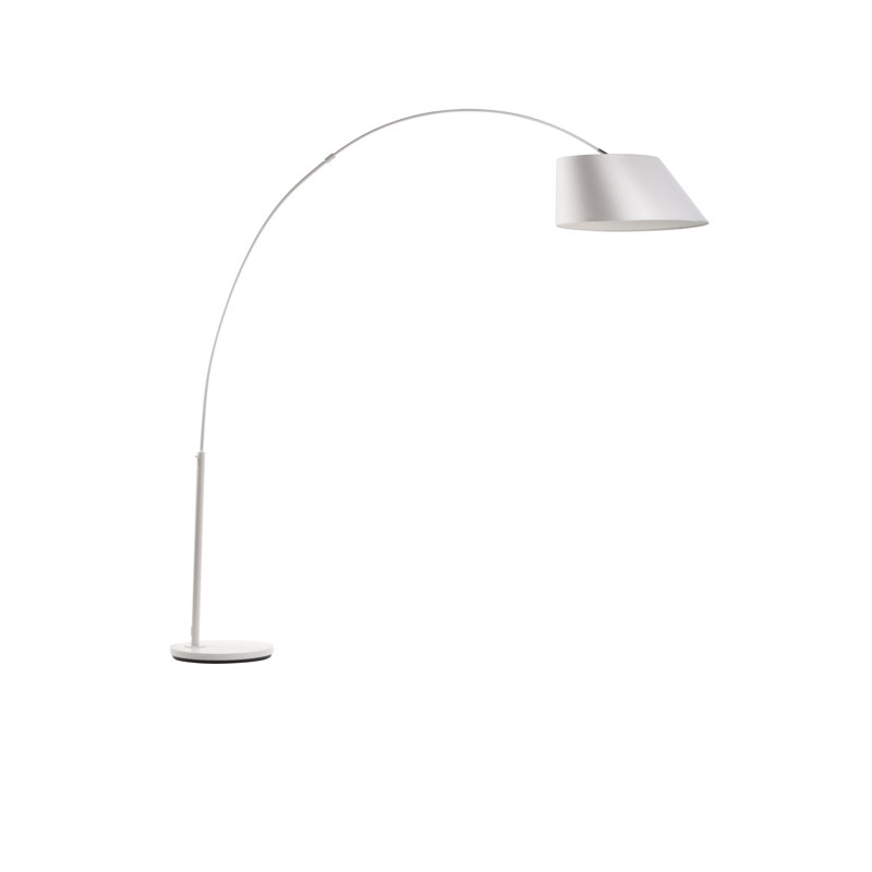 Arched Floor Lamp, White, White