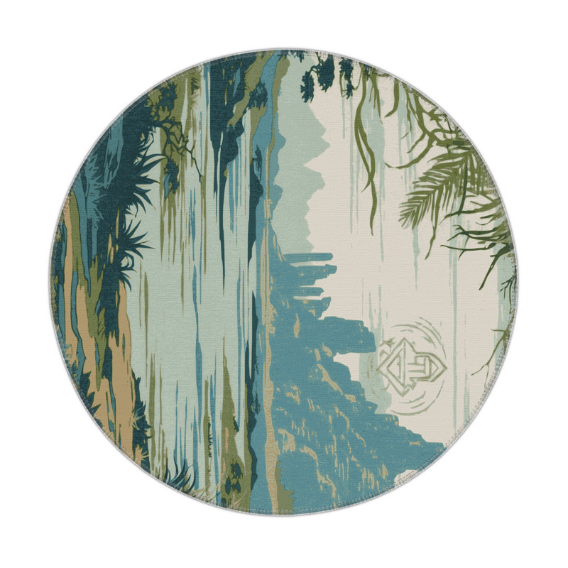 Echoes Of Hyrule Indoor And Outdoor Area Rug, Round 5'