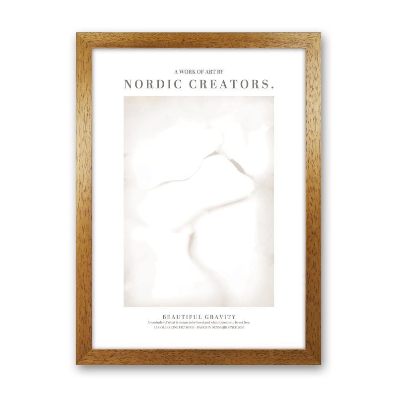 Beautiful Gravity - Print, 84.01cm H x 59.4cm W x 3cm D, Oak Framed