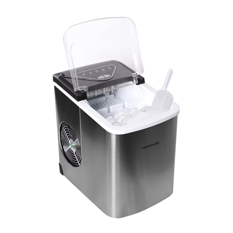 Frigidaire Bullet Ice Maker with 26 lbs. Capacity, Countertop Bullet Ice Machine with Transparent Window