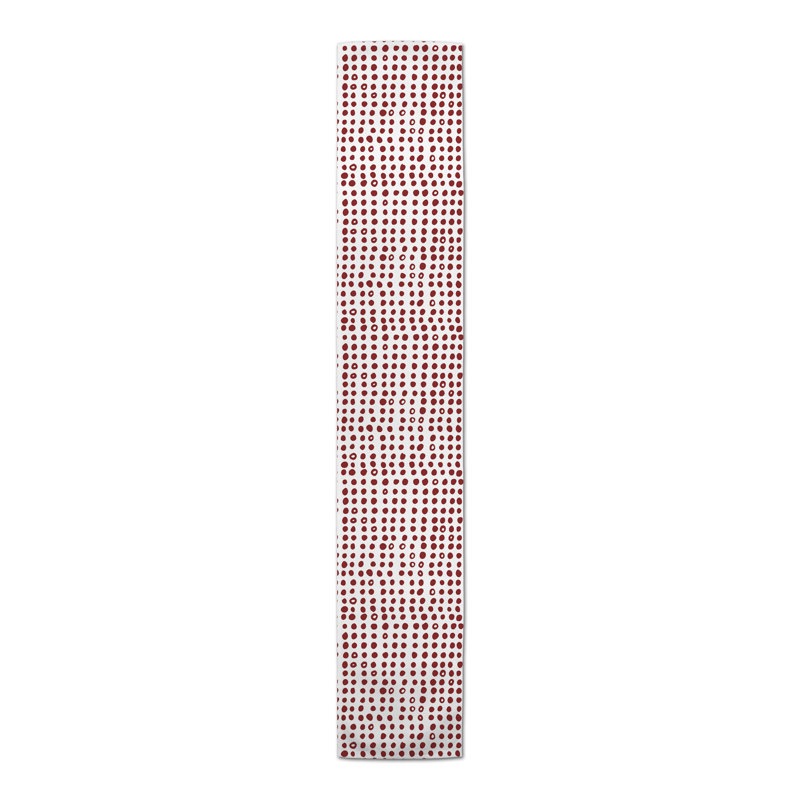 Devinn Polka Dots Table Runner, 90" x 16", Red