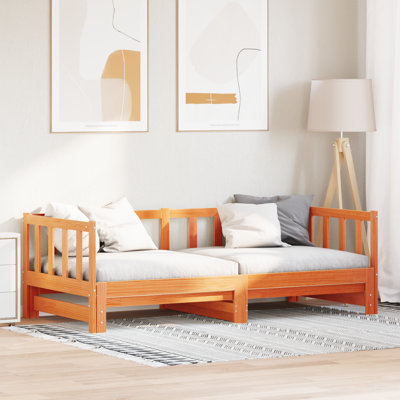 Pull-Out Day Bed Without Mattress Wax Brown