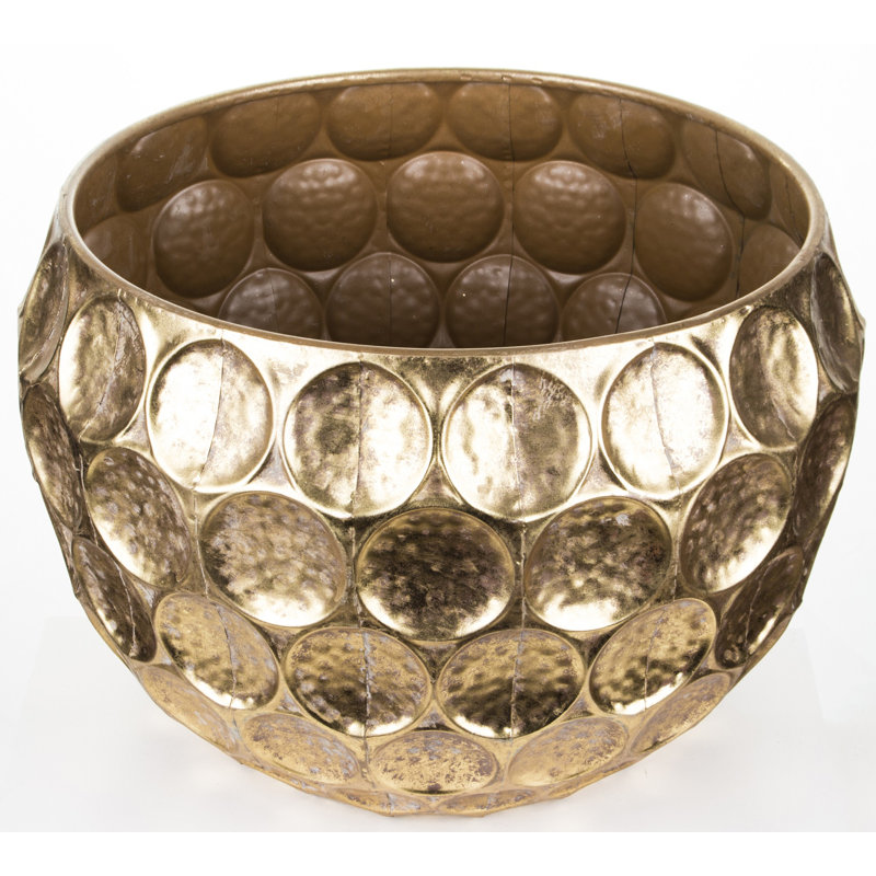 Dianella Metal Pot Planter, Golden
