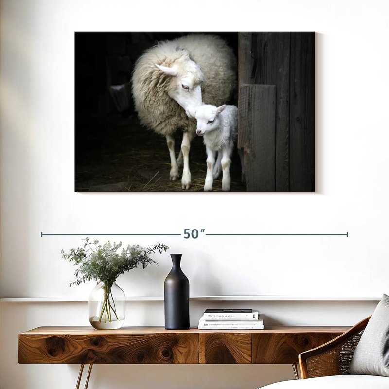 Brampt Maternal Sheep, 26" H x 39" W