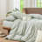 MooMee Striped Duvet Cover Set 100% Washed Cotton Linen Like Textured-122443884-112681252