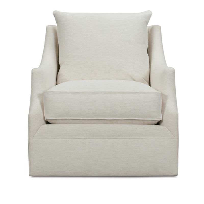 Kara Swivel Armchair, Natural, 38"H x 33"W x 39"D