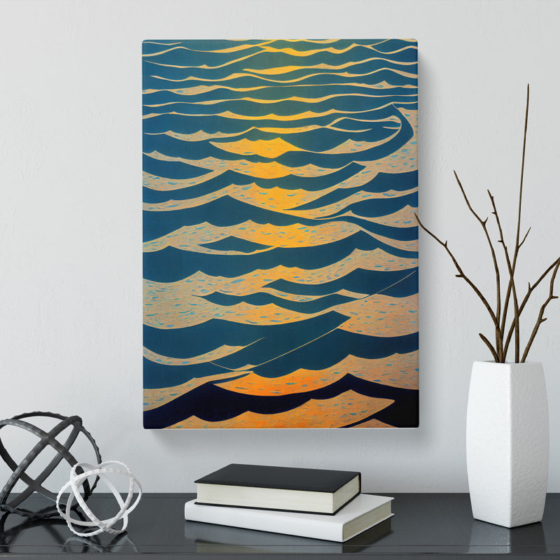 Unique Ocean Abstract Vol.5 - Wrapped Canvas, 50cm H x 35cm W x 3cm D