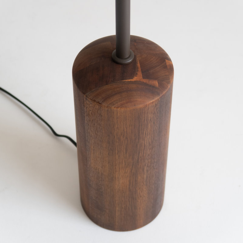 Oren 60" Modern Classic LED Standing Floor Lamp With Heavy-Weighted Base In Walnut Finish