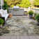 Machine Washable Indoor/Outdoor Xhevrie Pewter Rug