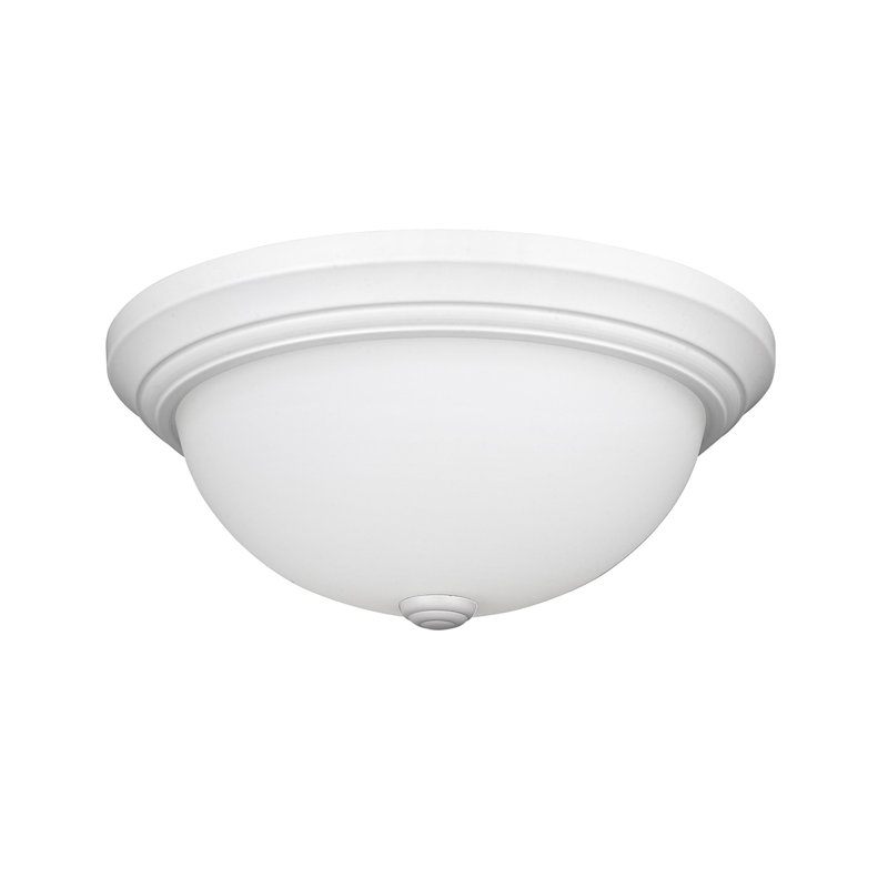 Alexzandrya Glass Flush Mount, White