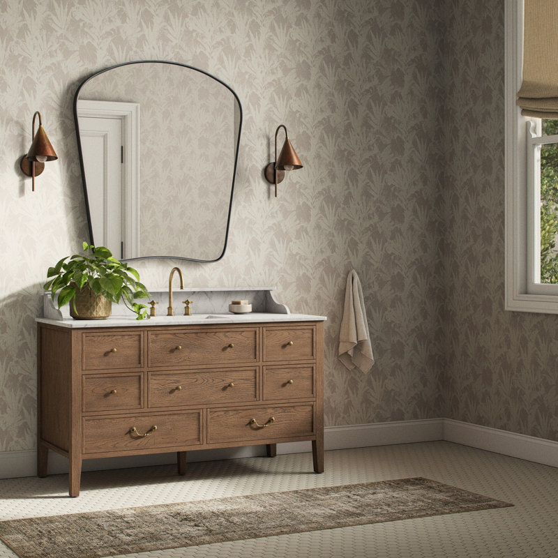 Tropic Paradise Wallpaper Roll, W12" x H8", Tropic Paradise Grey I