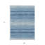 Tapis intérieur lavable abstrait bleu et ivoire 9 pi x 12 pi