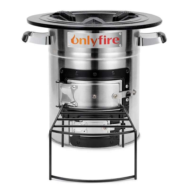 Portable Camping Rocket Stove, Stainless Steel