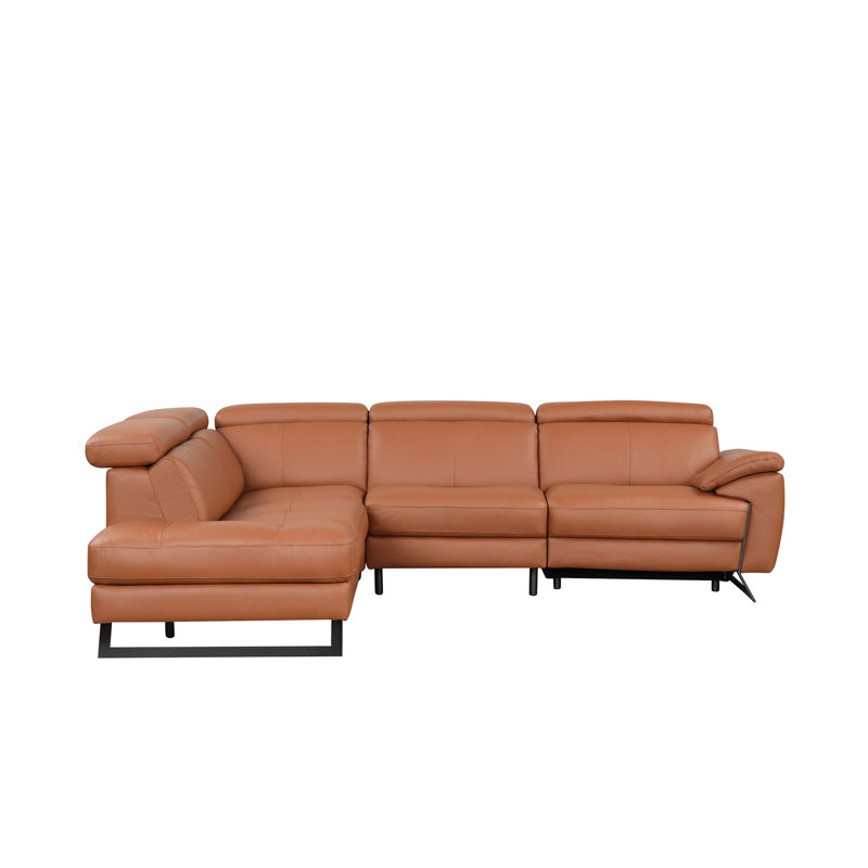 Gianna Orange Left Side Sectional, Left Hand Facing