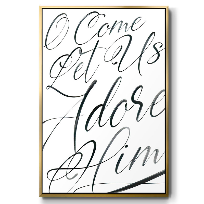 Toile tendue avec cadre O'Come, H 37 po x l 25 po x P 1,5 po, Noir, Cadre flottant doré