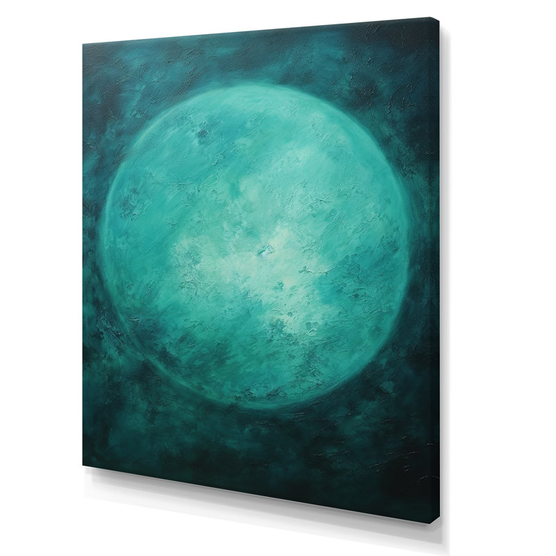 «Jade Jewel Spooky Mooonlight Fog II», reproduction sur toile, H 44 po x l 34 po x P 1,5 po, Toile tendue