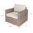 Fully Assembled 10 - Person Outdoor Sectional Seating Group With Fire Pit Table