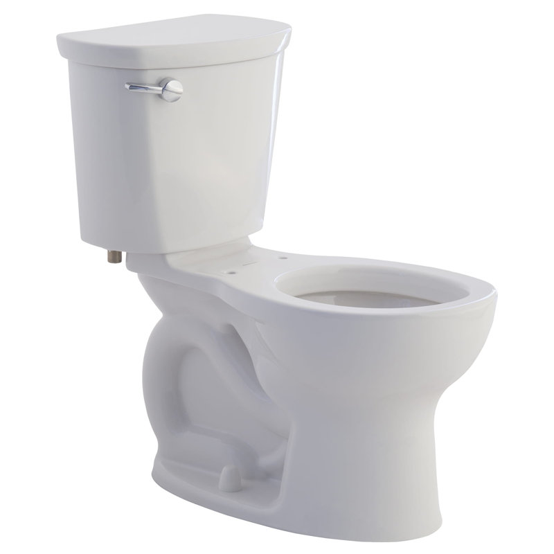 American Standard Cadet 1.28 Gallons GPF Round Comfort Height Floor Mounted Kit (Seat Not Included), Black, Right, 12"