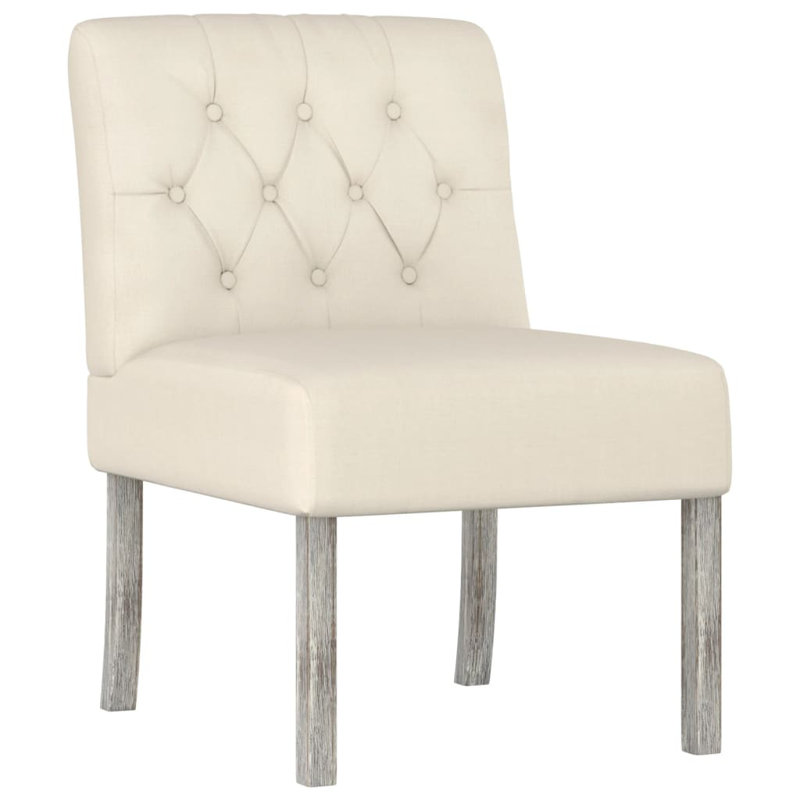 Aireanna Slipper Chair Linen Fabric Button Design