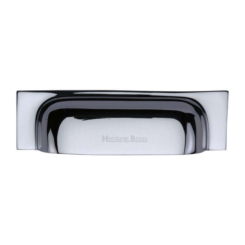 Heritage Brass Heritage Drawer Pull Miltary Design, Polished Chrome, 9.6cm H
