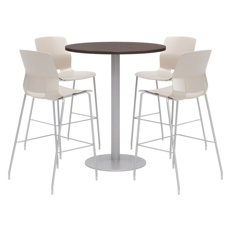 Ensemble de table de salle à manger et de chaises 42 "L, Noir, noir, noir, noir, H 41 po x L 42 po x P 42 po, Espresso