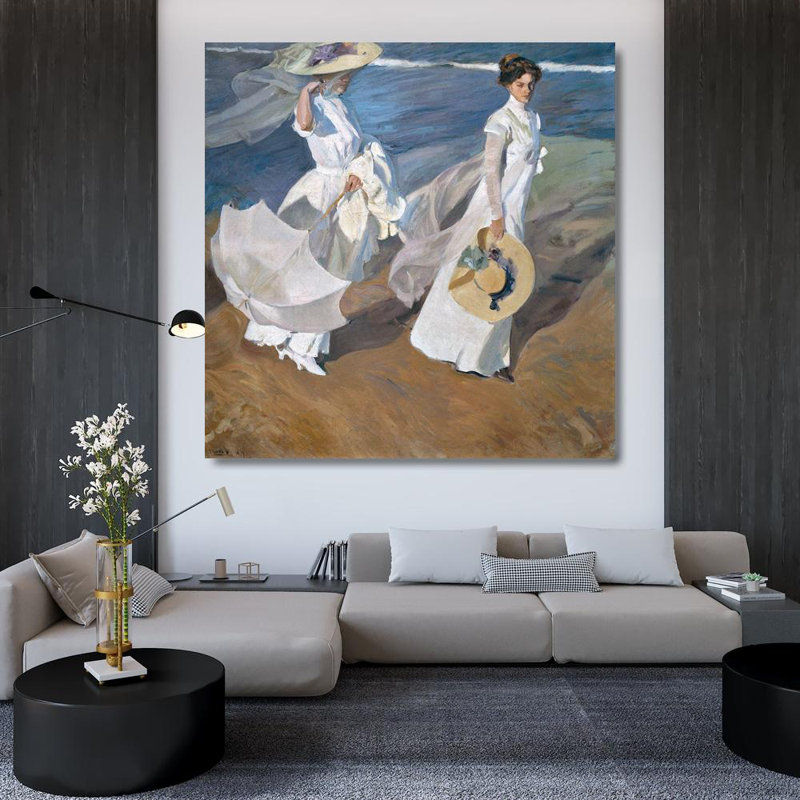 Bloomsbury Market, Sorolla, Joaquin, reproduction d'art sur toile tendue sur le bord de la mer 63325, H 36 po x l 36 po