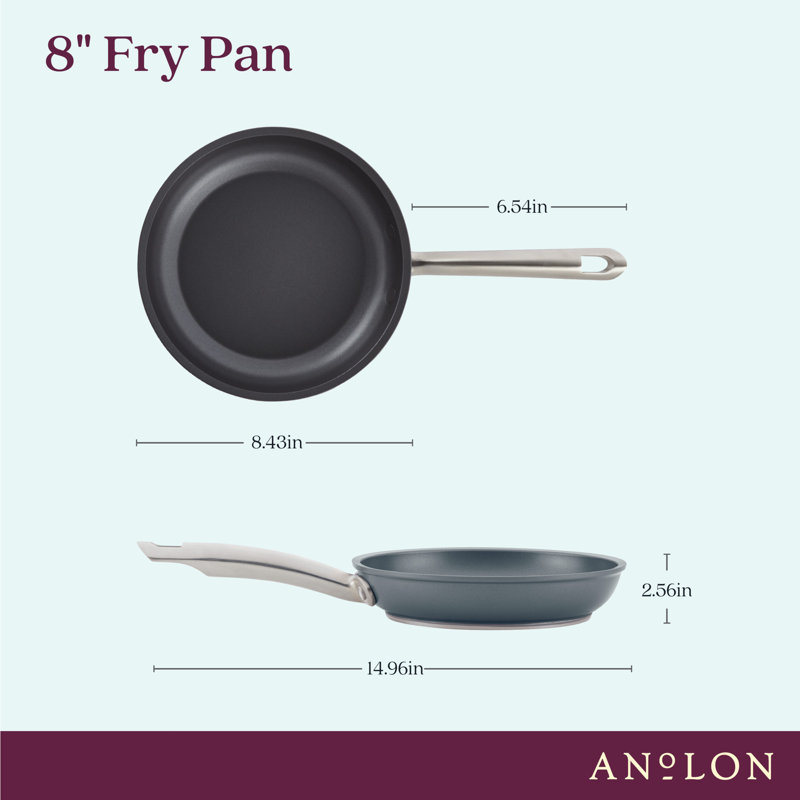 Anolon Accolade Hard Anodized Nonstick Frying Pan / Skillet, 8 Inch, Gray