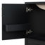 Ensemble de meuble-lavabo traditionnel noir de 30 po avec trois tiroirs, portes à fermeture douce et longues poignées en métal doré - parfait pour les petites salles de bain
